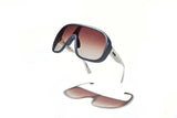 Óculos de Sol Evoke Amplifier Goggle High-end A10T Midnight White Black Brown Gradient TAM 139 MM