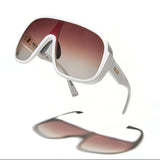 Óculos de Sol Evoke Amplifier Goggle High-end B01T White Gold Brown Gradient TAM 139 MM