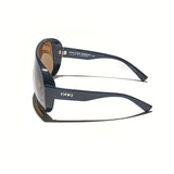 Óculos de Sol Evoke Amplifier Goggle High-end A01 Midnight Shine Gun Brown Total TAM 139 MM