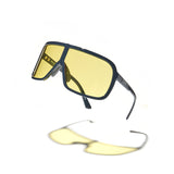 Óculos de Sol Evoke Nosedive High-end A02 Midnight Shine Silver Yellow Total