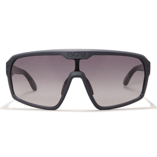 ÓCULOS DE SOL EVOKE BLOCK FLOW D11 BLUE PETROIL MATTE GRAY GRADIENT