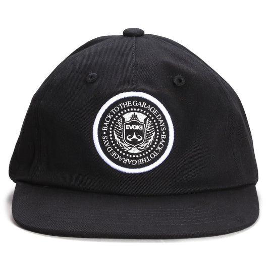 Evoke Boné Supercap Liso Frente Americana Mediterrâneo Preto Bordado