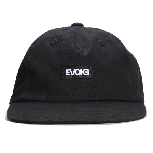 Evoke Boné Supercap Liso Frente Americana Mediterrâneo Preto logo Bordado