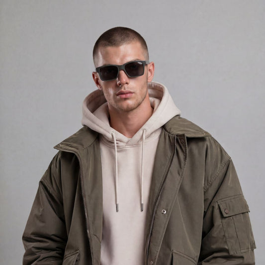 ÓCULOS DE SOL NEW THUNDER BRH01 SHINE GRAY GRAY TOTAL