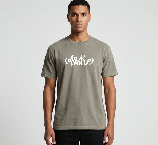 Camiseta Evoke Fio 30 Tinturado - Evoke Letering - Verde Musgo