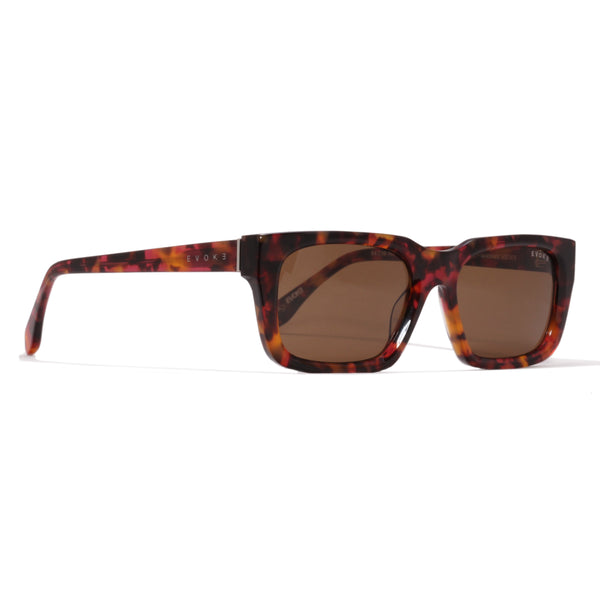 Óculos de Sol Evoke EVK 49 G21 Demi Red Brown Silver Brown – Evoke