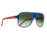 Óculos de Sol Evoke EVK 04 Blue Temple Red White/ Green Degradê