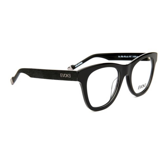 ÓCULOS DE GRAU EVOKE ON THE ROCKS IX HFA01 BLK SHIN SANDED SILVER TAM 51 MM