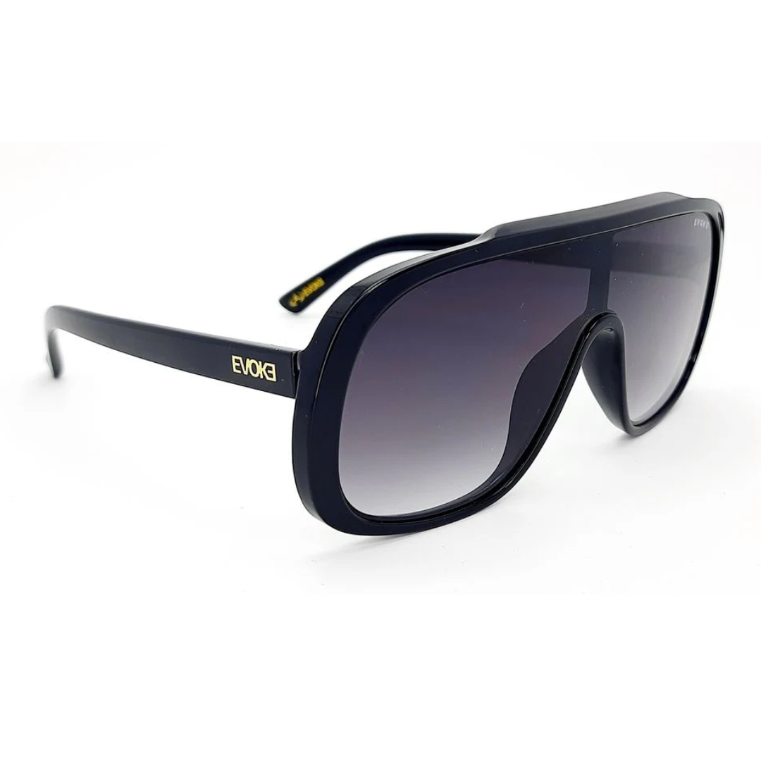 ÓCULOS DE SOL EVK 63 A01 BLACK MATTE GRAY GRADIENT – Evoke Store