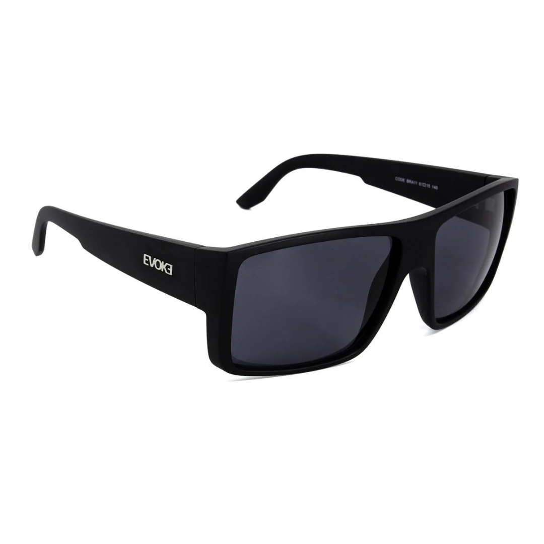 ÓCULOS DE SOL THE CODE BRA11 BLACK MATTE BLACK GRAY TOTAL – Evoke