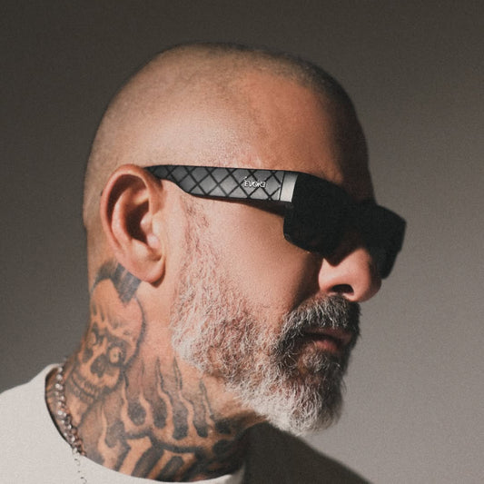 Óculos de Sol Evoke X Henrique Fogaça Lodown HFA01 Black Shine Gray