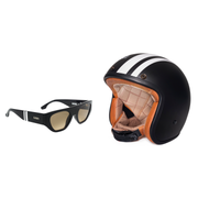 Kit 1 - Óculos de Sol Evoke Urban Helmets Kurt URB01 Lente 5,2 cm + Capacete Evoke Tracer Matte Black