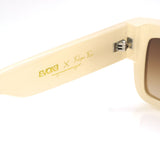 Óculos de Sol Evoke X Foguinho Lodown FG01  CRYSTAL NUDE GOLD BROWN GRADIENT TAM 47 MM