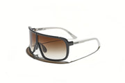Óculos de Sol Evoke Nosedive High-end A10T Black White Black Brown Gradient