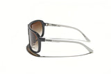 Óculos de Sol Evoke Nosedive High-end A10T Black White Black Brown Gradient TAM 137 MM