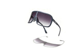 Óculos de Sol Evoke Nosedive High-end A11T Midnight Matte Silver Gray Gradient TAM 137 MM
