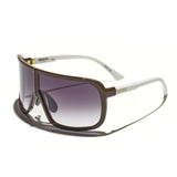 Óculos de Sol Evoke Nosedive High-end GB01 Brown White Gold Gray Gradient