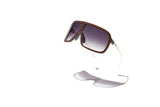 Óculos de Sol Evoke Nosedive High-end GB01 Brown White Gold Gray Gradient
