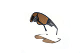 Óculos de Sol Evoke On Court High-end A01 Midnight Shine Silver Brown Total