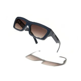 Óculos de Sol Evoke Outlaw High-end A01T Modnight Shine Silver Brown Grafient