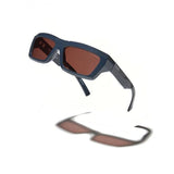 Óculos de Sol Evoke Outlaw High-end A01 Midnight Shine  Silver Brown Total