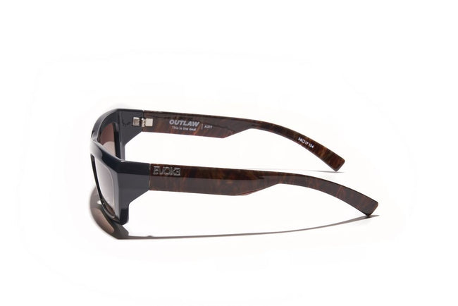 Óculos de Sol Evoke Outlaw High-end A21T Black Radica Silver Brown Gradient