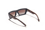 Óculos de Sol Evoke Outlaw High-end A21T Black Radica Silver Brown Gradient