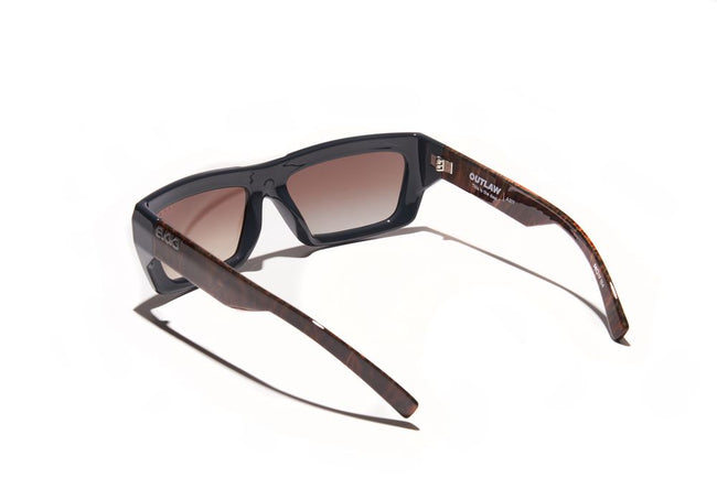 Óculos de Sol Evoke Outlaw High-end A21T Black Radica Silver Brown Gradient