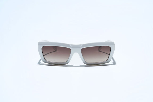 Óculos de Sol Evoke Outlaw High-end B01T White Shine Black Brown Gradient