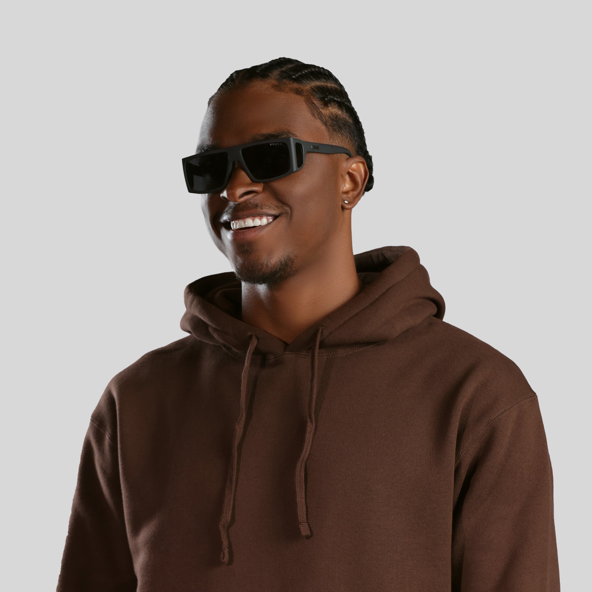 ÓCULOS DE SOL NEW B-SIDE BRH11 MATTE BLACK GRAY TOTAL – Evoke Store