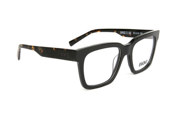 Óculos de Grau Evoke Uprise III A01  BLACK TEMPLE DEMI GRAPHITE TAM 53 MM