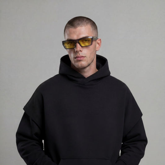 Óculos de Sol Outlaw High-end H02 Crystal Grey Gold Yellow Total