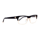 Óculos de Grau Evoke Capo IV E01 BLACK MARBLED GOLD TAM 56 MM
