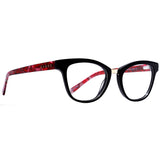Óculos de Grau Evoke FOR YOU DX16 A01 BLACK SHINE TEMPLE RED TAM 52 MM
