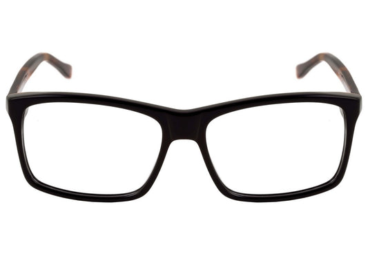 Óculos de Grau Evoke Life I A01 BLACK SHINE TEMPLE TURTLE TAM 54 MM