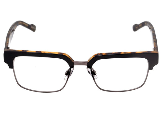 Óculos de Grau Evoke ON THE ROCKS VII A01 BLACK SHINE DEMI GUN TAM 53 MM