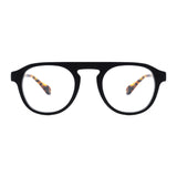 Óculos de Grau Evoke Kosmopolite 5 M01 BLACK MATTE BLOND TURTLE SILVER TAM 48 MM