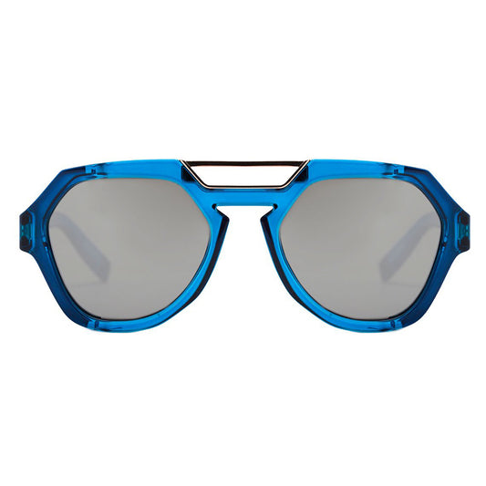 Óculos de Sol Evoke Avalanche T02 Crystal Blue / Gray Silver Flash Unico - Lente 5,3 cm