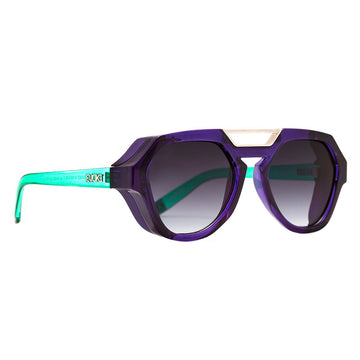 Evoke Avalanche T09 Purple Turquoise / Gray Gradient Sunglasses One Size