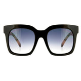 Óculos de Sol Evoke Audrey A23 Black Temple Turtle Silver/ Gray Gradient Lente 5,2 cm