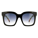 Óculos de Sol Evoke Audrey A23 Black Temple Turtle Silver/ Gray Gradient Lente 5,2 cm