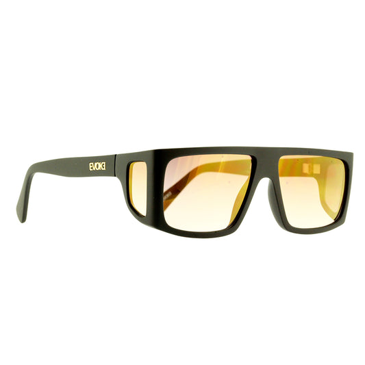 Óculos de Sol Evoke B-Side A12S Black Matte Gold/ Brown Gradient Gold Flash Lente 5,8 cm