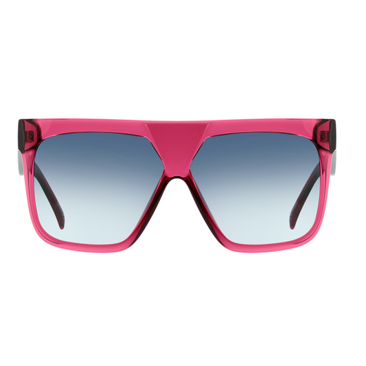 Óculos de sol Evoke Thinker T02 Red Grape Crystal Silver/ Gray Gradient Lente 6,0 cm