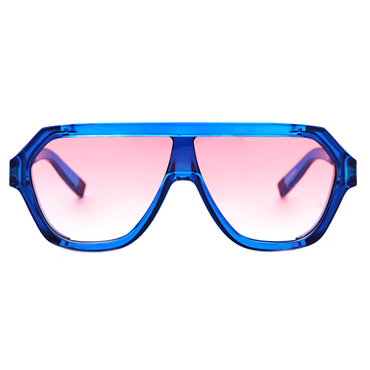 Óculos de Sol Evoke Avalanche Dive T03A T03A Blue Crystal Rose Fluor/ Red Gradient - Lente 13 cm