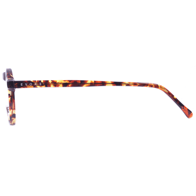 Óculos de Grau Evoke Round Clip On Turtle/ Brown Espelhado