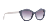 Óculos de Sol Evoke Lilli D01  DARK BLUE MATTE WHITE GRAY GRADIENT TAM 51 MM