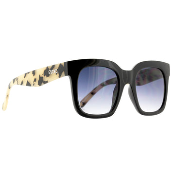Óculos de Sol Evoke Audrey A23 Black Temple Turtle Silver/ Gray Gradient