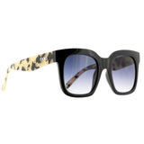 Óculos de Sol Evoke Audrey A23 Black Temple Turtle Silver/ Gray Gradient Lente 5,2 cm