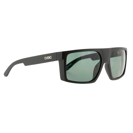Óculos de Sol Evoke Shift Big A12 Black Matte Light Gold/ Green Total Lente 5,9 cm