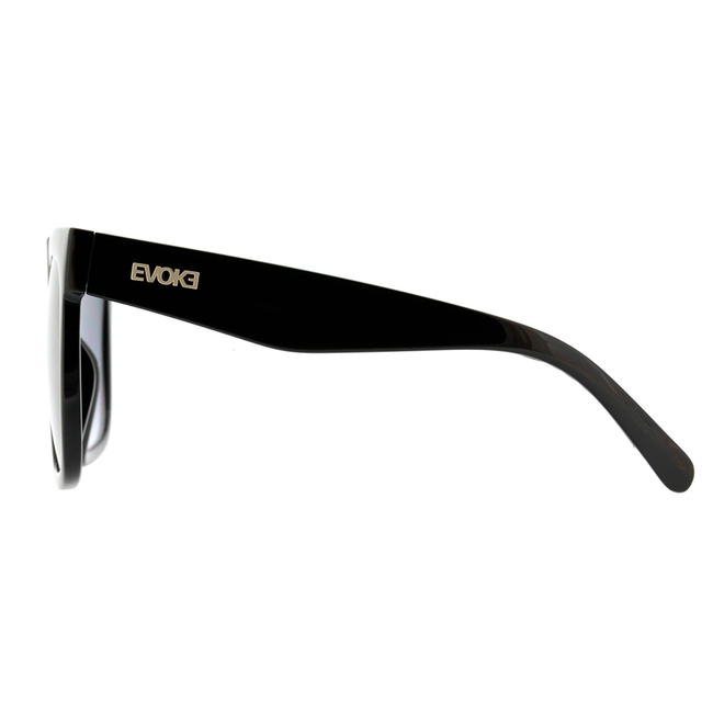 Óculos de sol Evoke Thinker A01 Black Shine Silver/ Gray Gradient Lente 6,0 cm
